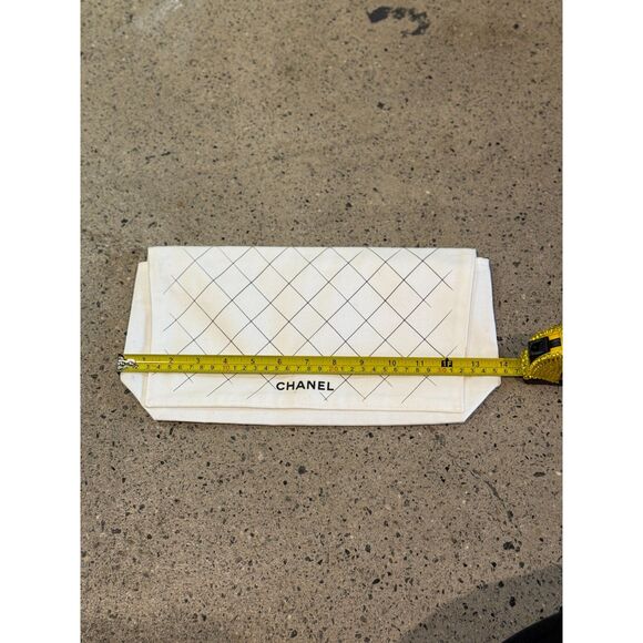 Chanel White Dust Bag – 14x7 – Authentic Cotton Logo Storage Pouch - Picture 10 of 10